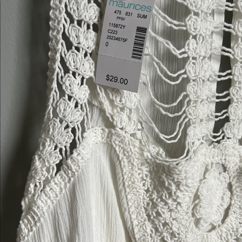 Maurices White Crochet Detail Blouse - Picture 6 of 8